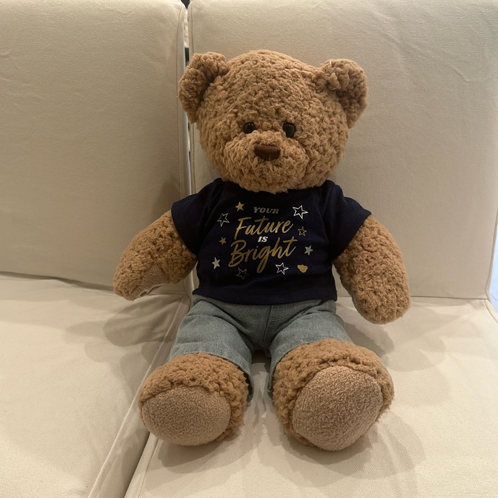 Build-A-Bear Timeless Teddy Bear with Jeans and T-shirt and “I Love You” sound